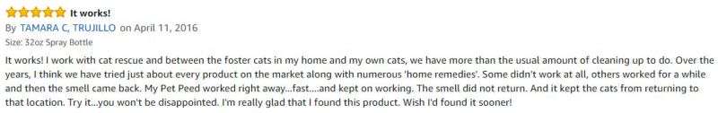  <a href='https://www.mypetpeed.com/review_groups/cat/'>Cat</a>, <a href='https://www.mypetpeed.com/review_groups/easy-to-use/'>Easy to use</a>, <a href='https://www.mypetpeed.com/review_groups/joe/'>Joe</a>, <a href='https://www.mypetpeed.com/review_groups/odor/'>Odor</a>, <a href='https://www.mypetpeed.com/review_groups/quit-returning-to-area/'>Quit Returning To Area</a>